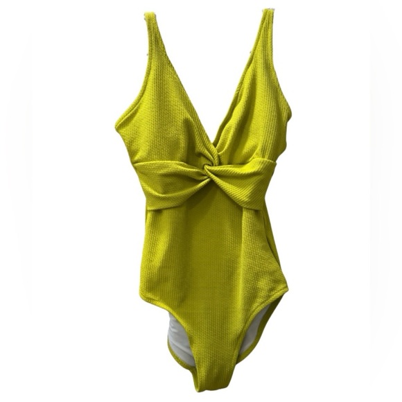 Old Navy Vibrant Chartreuse Yellow One-Piece Swimsuit – Size Small - Picture 1 of 5